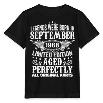 september 1968 Jahrestag september 1968 september - Stanley/Stella Kinder T-Shirt MINI CREATOR  - Schwarz - Vorne - Mikhail (115cm)