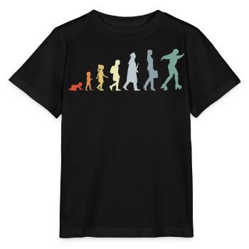 Roller Skater Evolution - Stanley/Stella MINI CREATOR Kids’ T-Shirt - black - Front - Mikhail (115cm)