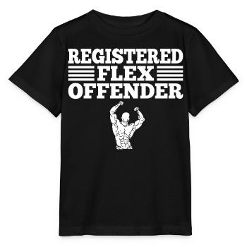 Funny Registered Flex Offender Bodybuilding - Stanley/Stella MINI CREATOR Kids’ T-Shirt - black - Front - Mikhail (115cm)