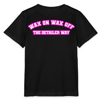 Wax On Wax Off The Detailer Way Car Lover - Stanley/Stella MINI CREATOR Kids’ T-Shirt - black - Front - Mikhail (115cm)