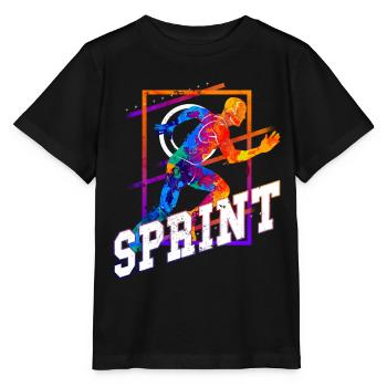 Sprint, Sprinter, Sprint, Athletics, Running - Stanley/Stella MINI CREATOR Kids’ T-Shirt - black - Front - Mikhail (115cm)