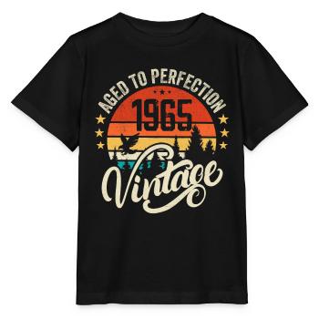 1965 Vintage - Geburtstagsgeschenk 1965 Retro 1965 - Stanley/Stella Kinder T-Shirt MINI CREATOR  - Schwarz - Vorne - Mikhail (115cm)