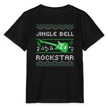 PULL DE NOËL MOCHE, JINGLE BELL ROCK-STAR - T-shirt bio MINI CREATOR Stanley/Stella Enfant - noir - Devant - Mikhail (115cm)