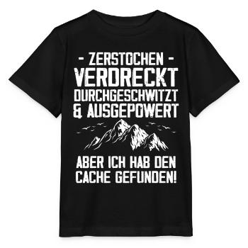 Gecache Geocaching Hobby Cache - Stanley/Stella Kinder T-Shirt MINI CREATOR  - Schwarz - Vorne - Mikhail (115cm)