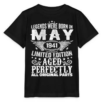 Mai 1941 Geburtstagsgeschenk Mai 1941 Mai - Stanley/Stella Kinder T-Shirt MINI CREATOR  - Schwarz - Vorne - Mikhail (115cm)