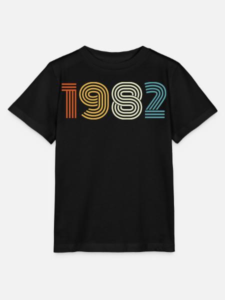 1982 Geschenk 1982 Jahrgang 1982 - Stanley/Stella Kinder T-Shirt MINI CREATOR  - Schwarz