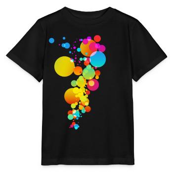 Colorful Colorful Round Circles Color Modern - Stanley/Stella MINI CREATOR Kids’ T-Shirt - black - Front - Mikhail (115cm)