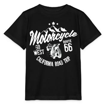 Motorcycle road trip California - T-shirt bio MINI CREATOR Stanley/Stella Enfant - noir - Devant - Mikhail (115cm)