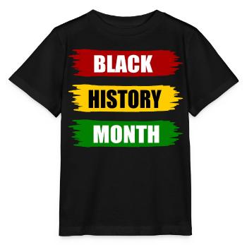 Black history month - Stanley/Stella Kinder T-Shirt MINI CREATOR  - Schwarz - Vorne - Mikhail (115cm)