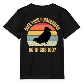 Est-ce que votre Poméranien fait aussi des tours - T-shirt bio MINI CREATOR Stanley/Stella Enfant - noir - Devant - Mikhail (115cm)