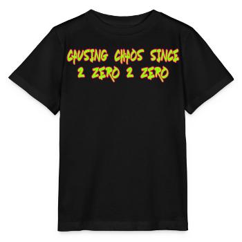 Causer le chaos depuis 2020 Dicton amusant - T-shirt bio MINI CREATOR Stanley/Stella Enfant - noir - Devant - Mikhail (115cm)