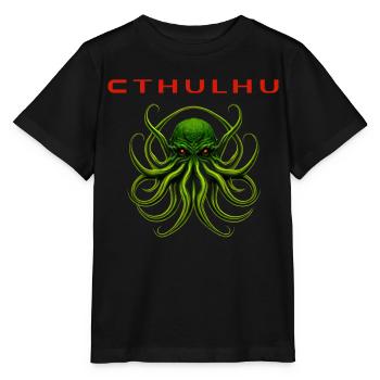No Lives Matter Cthulhu Horror Monster T-Shirt - Stanley/Stella Kinder T-Shirt MINI CREATOR  - Schwarz - Vorne - Mikhail (115cm)