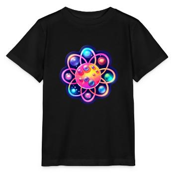 Atom Physics Nerd Atomic Model - Stanley/Stella MINI CREATOR Kids’ T-Shirt - black - Front - Mikhail (115cm)