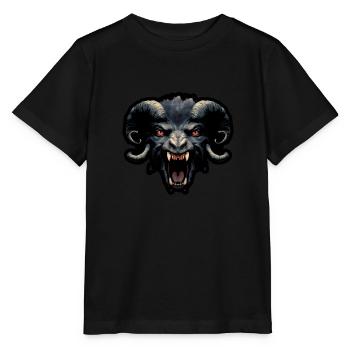 Chèvre chèvre chèvre effrayante - T-shirt bio MINI CREATOR Stanley/Stella Enfant - noir - Devant - Mikhail (115cm)