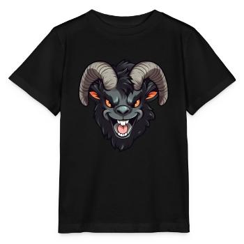 Chèvre chèvre chèvre effrayante - T-shirt bio MINI CREATOR Stanley/Stella Enfant - noir - Devant - Mikhail (115cm)