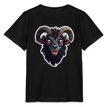 Chèvre chèvre chèvre effrayante - T-shirt bio MINI CREATOR Stanley/Stella Enfant - noir - Devant - Mikhail (115cm)