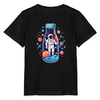 Astronaut Milky Way - Stanley/Stella MINI CREATOR Kids’ T-Shirt - black - Front - Mikhail (115cm)