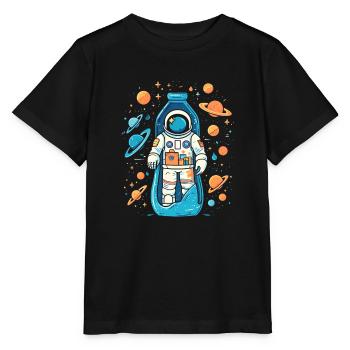 Astronaut Milky Way - Stanley/Stella MINI CREATOR Kids’ T-Shirt - black - Front - Mikhail (115cm)