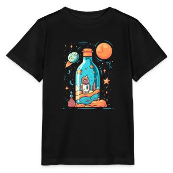 Astronaut Milky Way - Stanley/Stella MINI CREATOR Kids’ T-Shirt - black - Front - Mikhail (115cm)