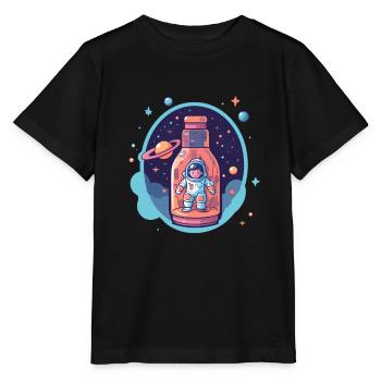 Astronaut Milky Way - Stanley/Stella MINI CREATOR Kids’ T-Shirt - black - Front - Mikhail (115cm)