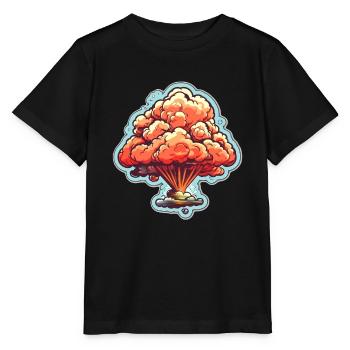 Explosion Feuerwerk Pyrotechnik - Stanley/Stella Kinder T-Shirt MINI CREATOR  - Schwarz - Vorne - Mikhail (115cm)