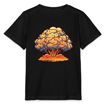 Explosion Feuerwerk Pyrotechnik - Stanley/Stella Kinder T-Shirt MINI CREATOR  - Schwarz - Vorne - Mikhail (115cm)
