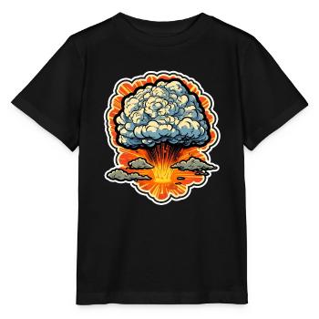 Explosion Feuerwerk Pyrotechnik - Stanley/Stella Kinder T-Shirt MINI CREATOR  - Schwarz - Vorne - Mikhail (115cm)