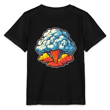 Explosion Feuerwerk Pyrotechnik - Stanley/Stella Kinder T-Shirt MINI CREATOR  - Schwarz - Vorne - Mikhail (115cm)
