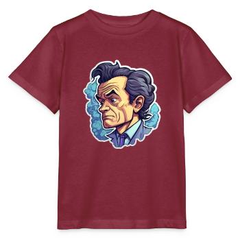 Richard Feynman - Stanley/Stella MINI CREATOR Kids’ T-Shirt - burgundy - Front - Kain (125cm)