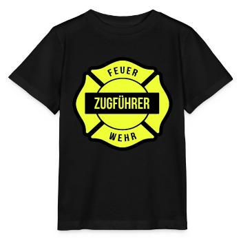 Feuerwehr Zugführer - Stanley/Stella Kinder T-Shirt MINI CREATOR  - Schwarz - Vorne - Mikhail (115cm)