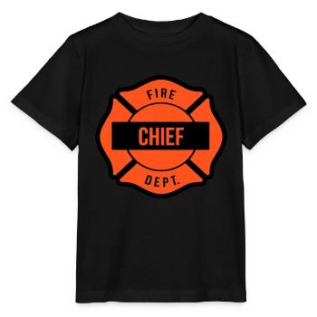 Feuerwehr Kommandant Leiter - Stanley/Stella Kinder T-Shirt MINI CREATOR  - Schwarz - Vorne - Mikhail (115cm)