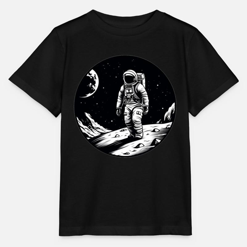 Astronaut Mond - Stanley/Stella Kinder T-Shirt MINI CREATOR  - Schwarz