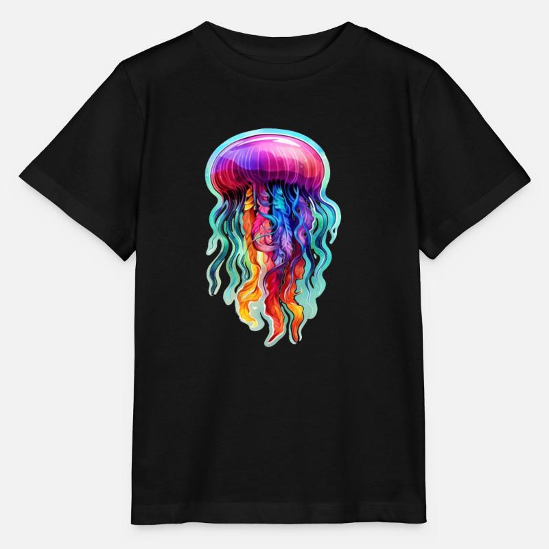 Bunte Qualle - Stanley/Stella Kinder T-Shirt MINI CREATOR - Schwarz