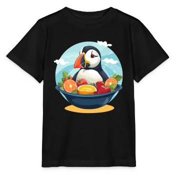 Papageientaucher - Stanley/Stella Kinder T-Shirt MINI CREATOR  - Schwarz - Vorne - Mikhail (115cm)
