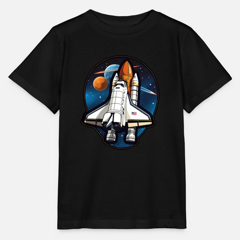 Navette spatiale spatiale - T-shirt bio MINI CREATOR Stanley/Stella Enfant - noir