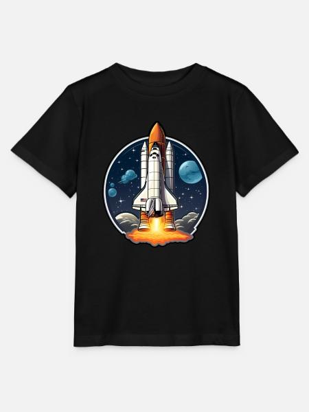 Navette spatiale spatiale - T-shirt bio MINI CREATOR Stanley/Stella Enfant - noir