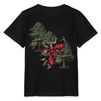 Animal mythique dragon fable dragon personnage de conte de fées dino - T-shirt bio MINI CREATOR Stanley/Stella Enfant - noir - Devant - Mikhail (115cm)
