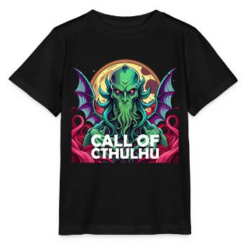 Cthulhu Lord & Savior Monster Horror T-Shirt - Stanley/Stella Kinder T-Shirt MINI CREATOR  - Schwarz - Vorne - Mikhail (115cm)