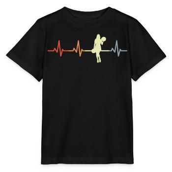 Cheerleaderin Kardiogramm - Stanley/Stella Kinder T-Shirt MINI CREATOR  - Schwarz - Vorne - Mikhail (115cm)