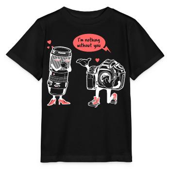 Fotograf Kamera Objektiv Spruch - Stanley/Stella Kinder T-Shirt MINI CREATOR  - Schwarz - Vorne - Mikhail (115cm)
