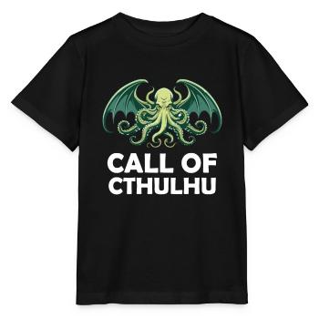Call of Cthulhu Cult Monster Horror T-Shirt - Stanley/Stella Kinder T-Shirt MINI CREATOR  - Schwarz - Vorne - Mikhail (115cm)