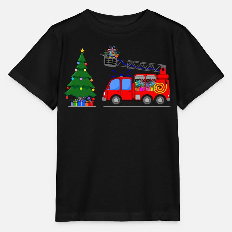 Feuerwehrauto Weihnachten - Stanley/Stella Kinder T-Shirt MINI CREATOR - Schwarz
