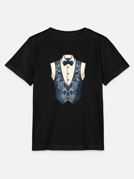 Anzug Ober Kellner Oper Weste - Stanley/Stella Kinder T-Shirt MINI CREATOR - Schwarz