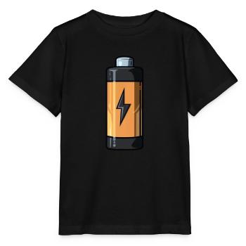 Battery - Stanley/Stella MINI CREATOR Kids’ T-Shirt - black - Front - Mikhail (115cm)