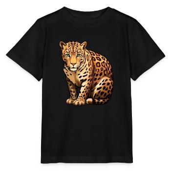 Leopard - Stanley/Stella MINI CREATOR Kids’ T-Shirt - black - Front - Mikhail (115cm)