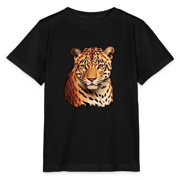 Leopard - Stanley/Stella Kinder T-Shirt MINI CREATOR  - Schwarz - Vorne - Mikhail (115cm)