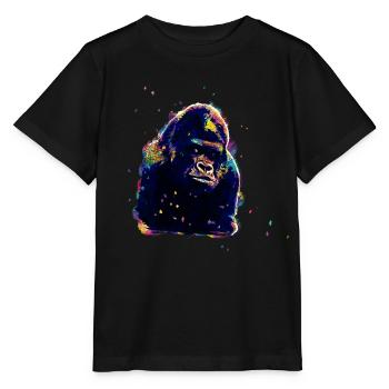 Chimpanzé - T-shirt bio MINI CREATOR Stanley/Stella Enfant - noir - Devant - Mikhail (115cm)
