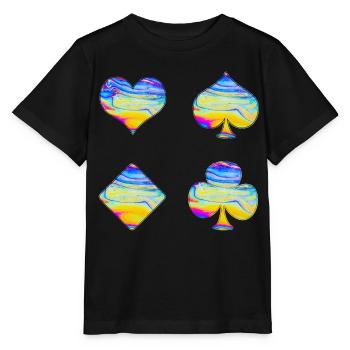 Spielkarten - Stanley/Stella Kinder T-Shirt MINI CREATOR  - Schwarz - Vorne - Mikhail (115cm)
