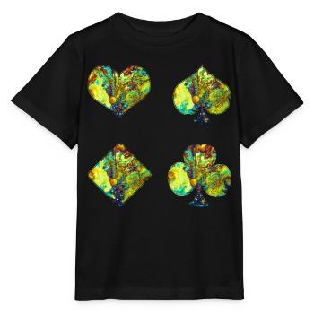 Spielkarten - Stanley/Stella Kinder T-Shirt MINI CREATOR  - Schwarz - Vorne - Mikhail (115cm)