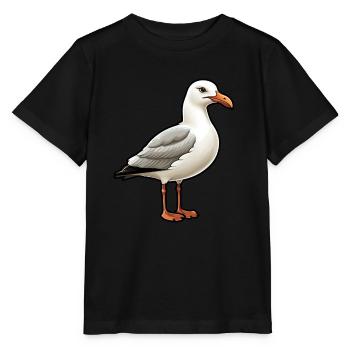 Möwe Seevogel - Stanley/Stella Kinder T-Shirt MINI CREATOR  - Schwarz - Vorne - Mikhail (115cm)